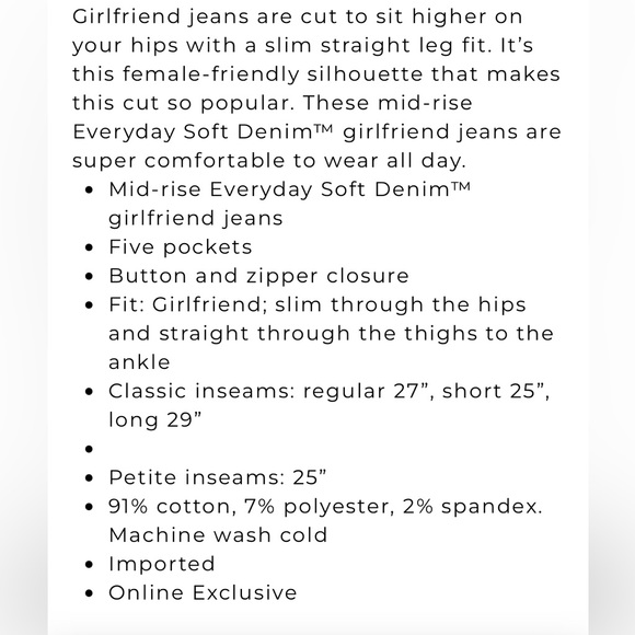 WHBM Girlfriend Jeans - Picture 4 of 6